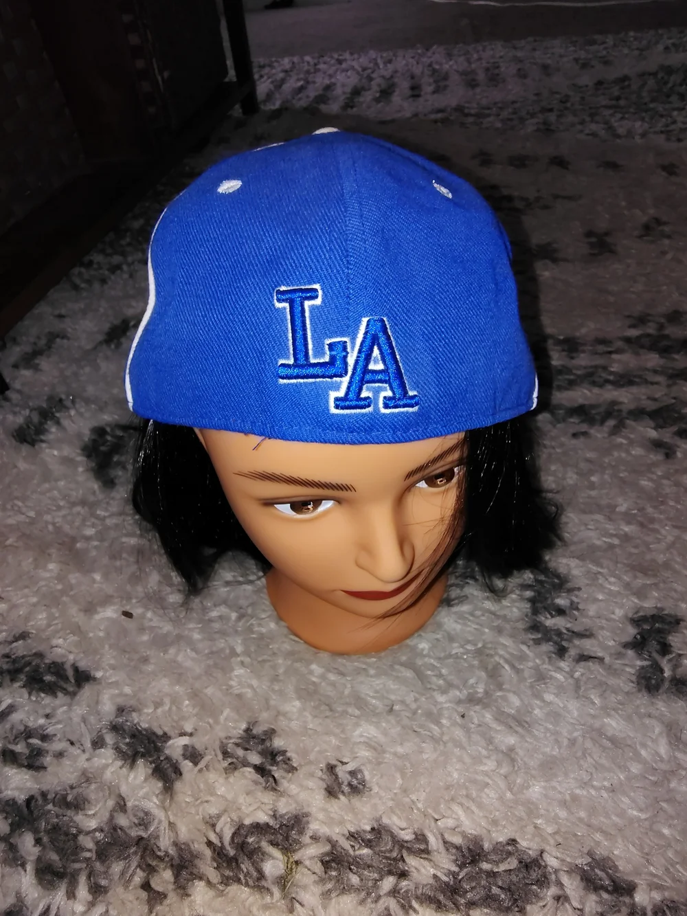 Kids Blue & White LA Logo Baseball Cap
